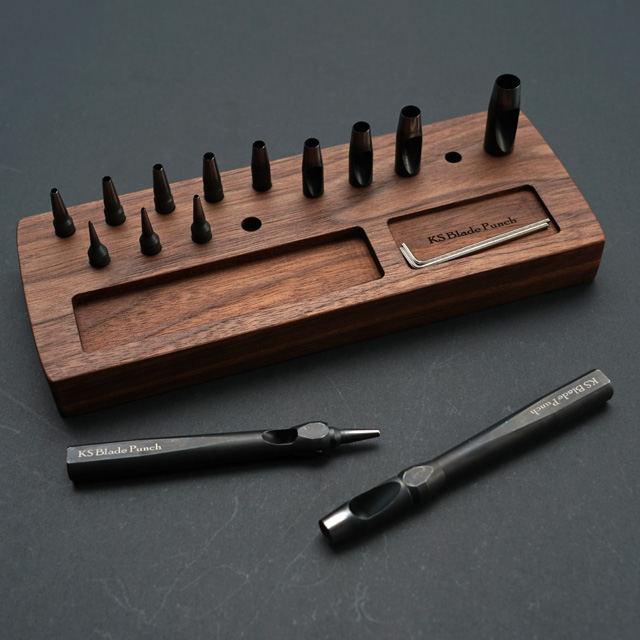 Multi Hole Punch (Large) 28 PCS Set + Walnut Wooden Tool Rack – KS