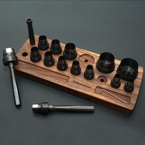 Multi Hole Punch 14 PCS Set + Walnut Wooden Tool Rack – KS Blade